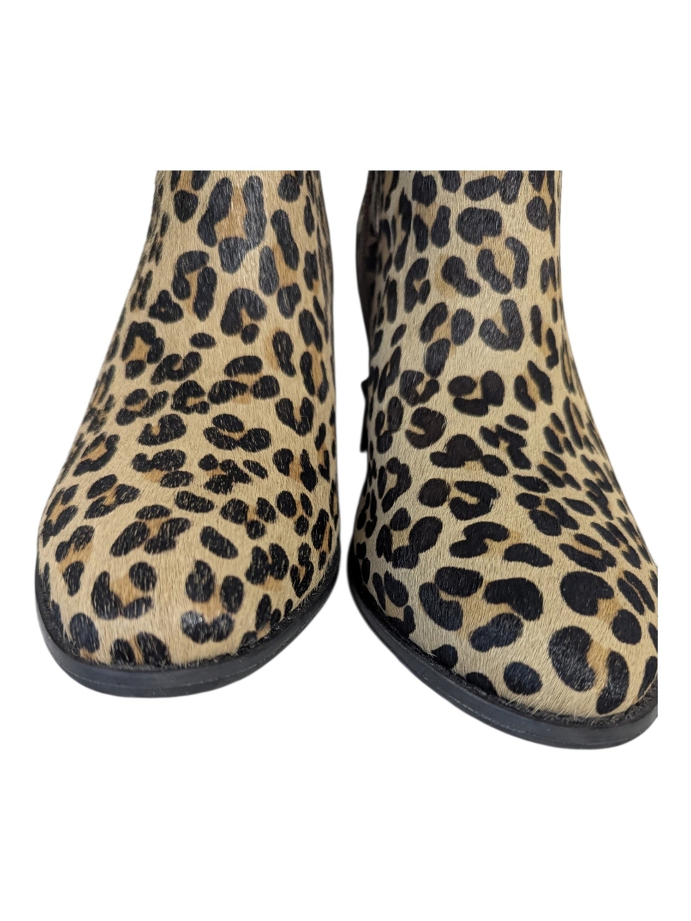 Vionic Leopard Print Ankle Boots in Tan and Black